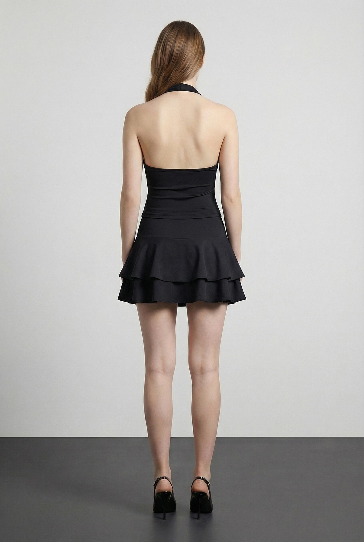 Quzu Önü Dökümlü Bluz Siyah