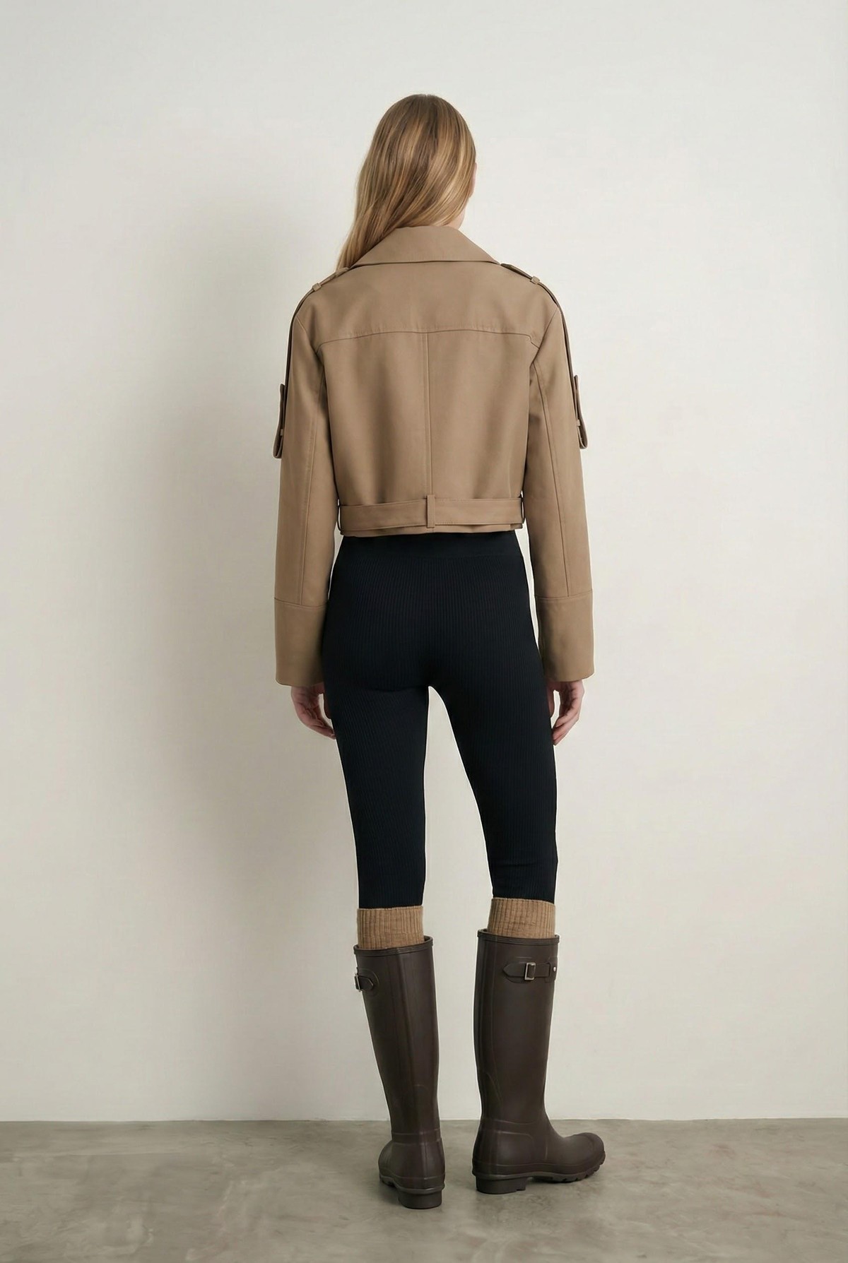 Quzu Önü Düğme Ve Kemerli Trençkot Bej