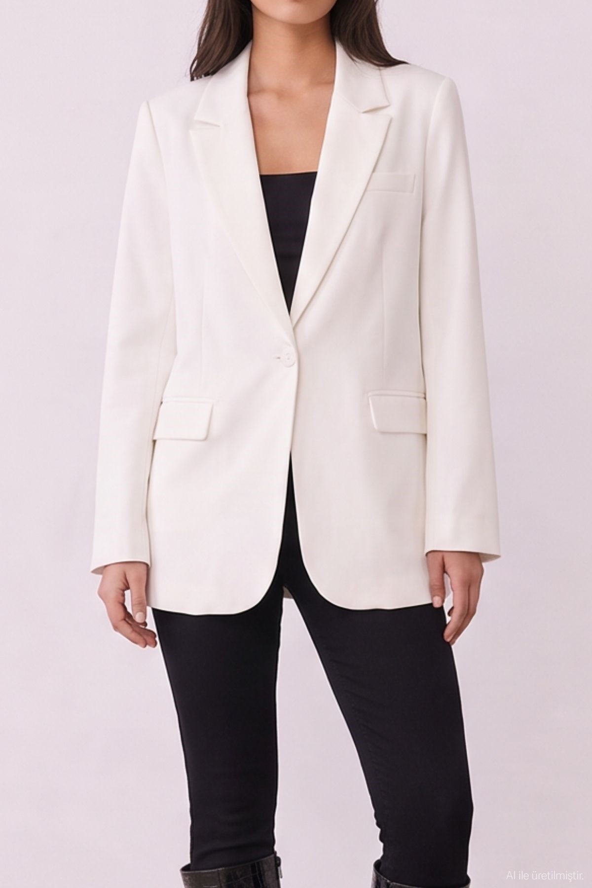 Quzu Oversized Blazer Ecru