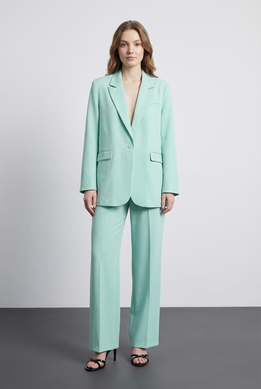 Quzu Oversize Blazer Ceket Mint