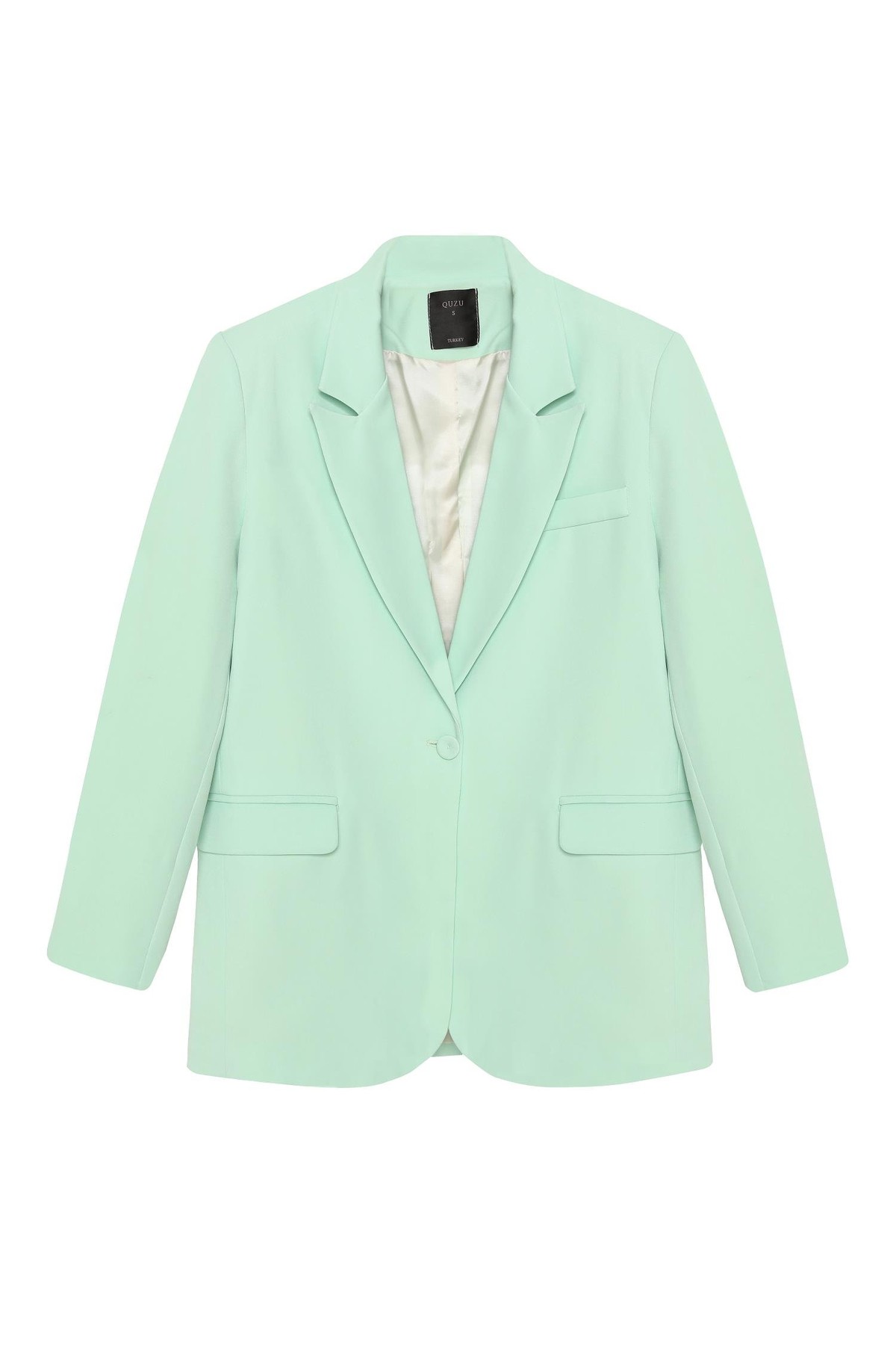 Quzu Oversize Blazer Ceket Mint