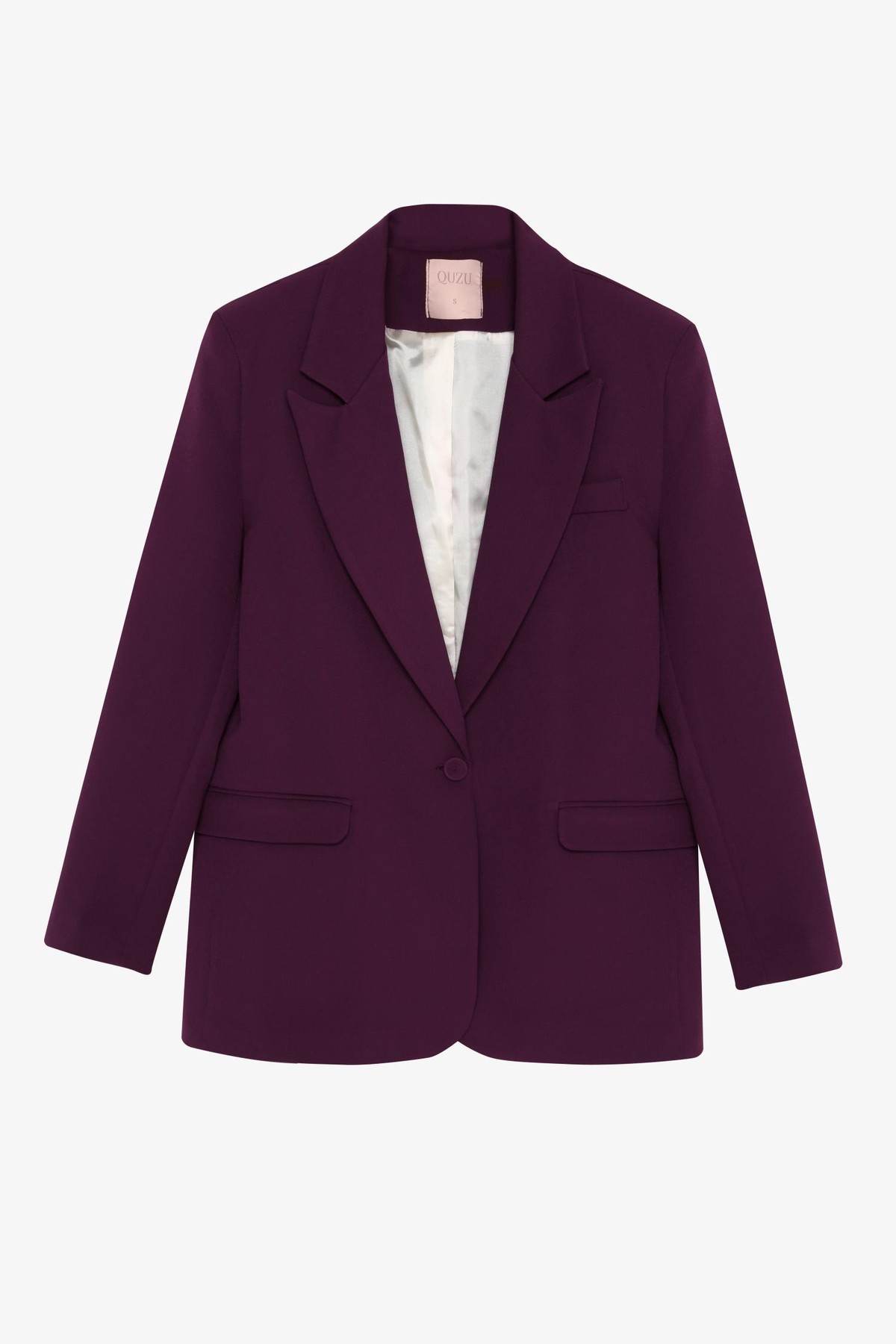 Quzu Oversize Blazer Ceket Mürdüm