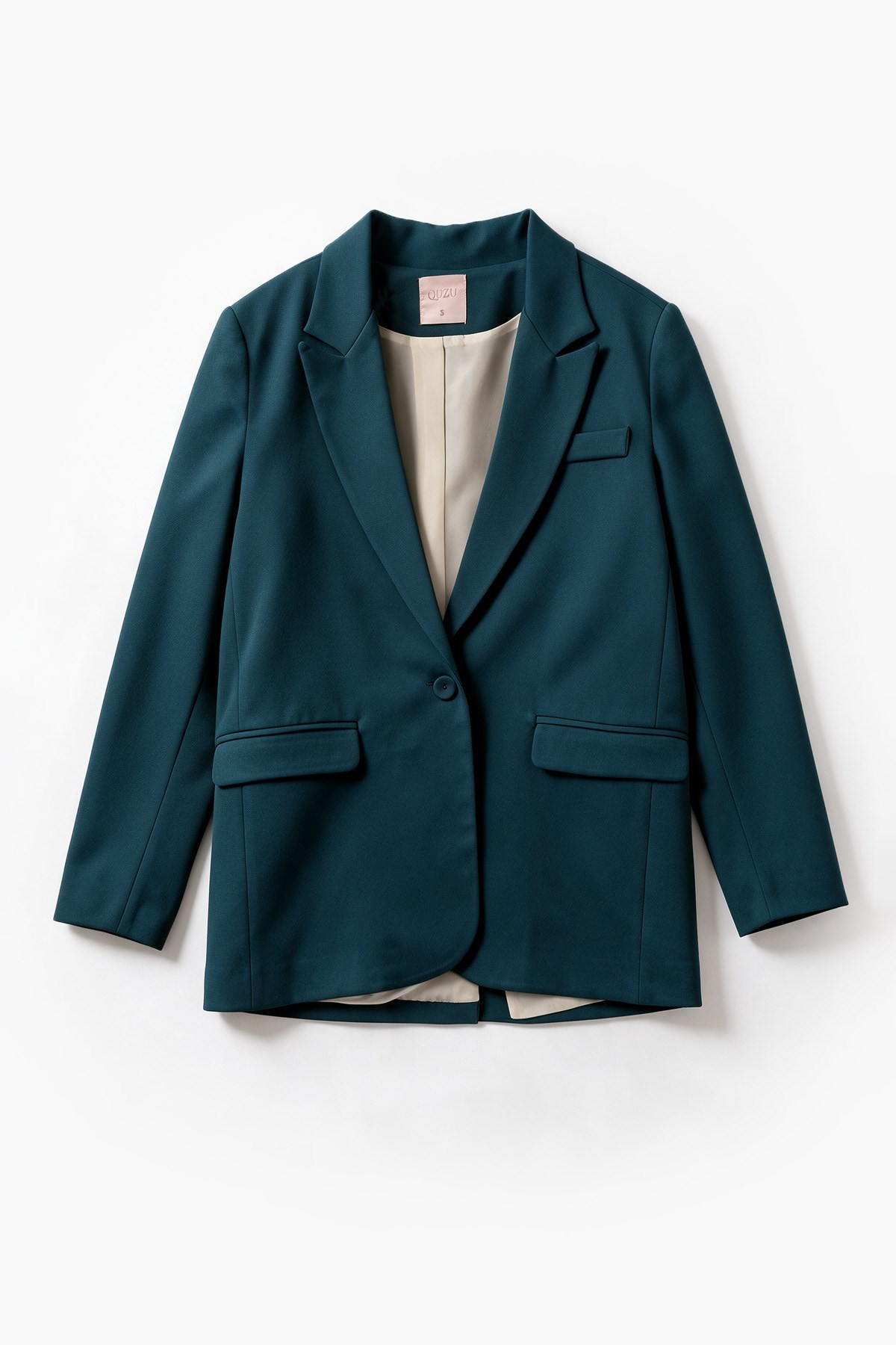Quzu Oversize Blazer Ceket Petrol