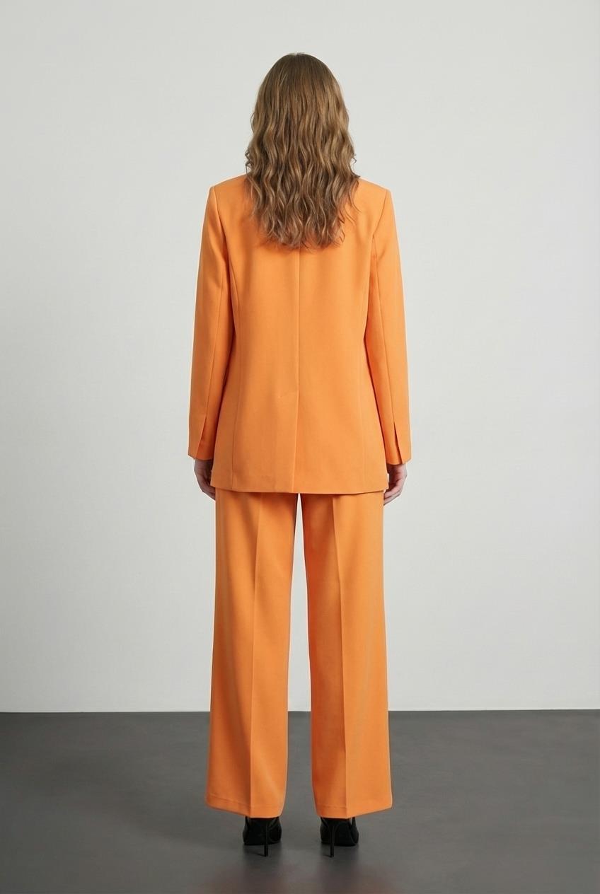 Quzu Oversize Blazer Ceket Turuncu