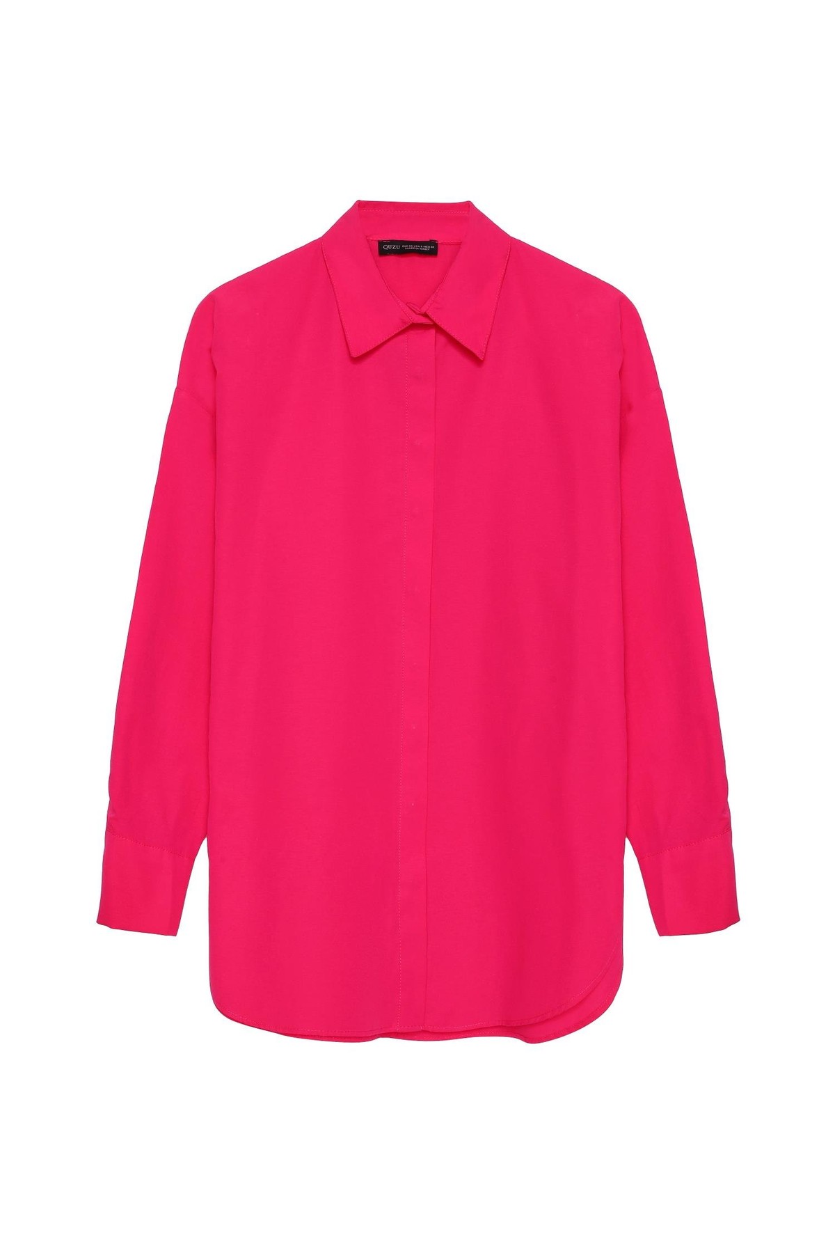 Quzu Oversize Gömlek Fuşya