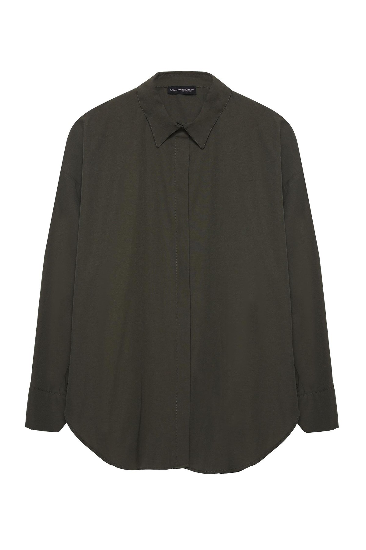 Quzu Oversize Gömlek Haki