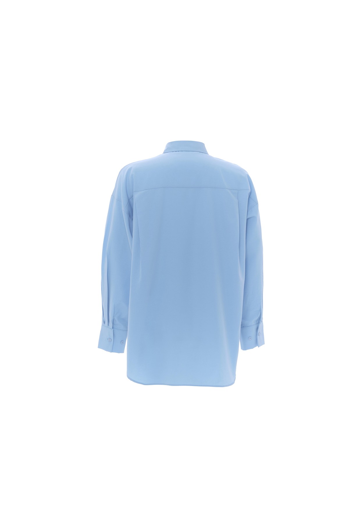 Quzu Oversize Gömlek Mavi