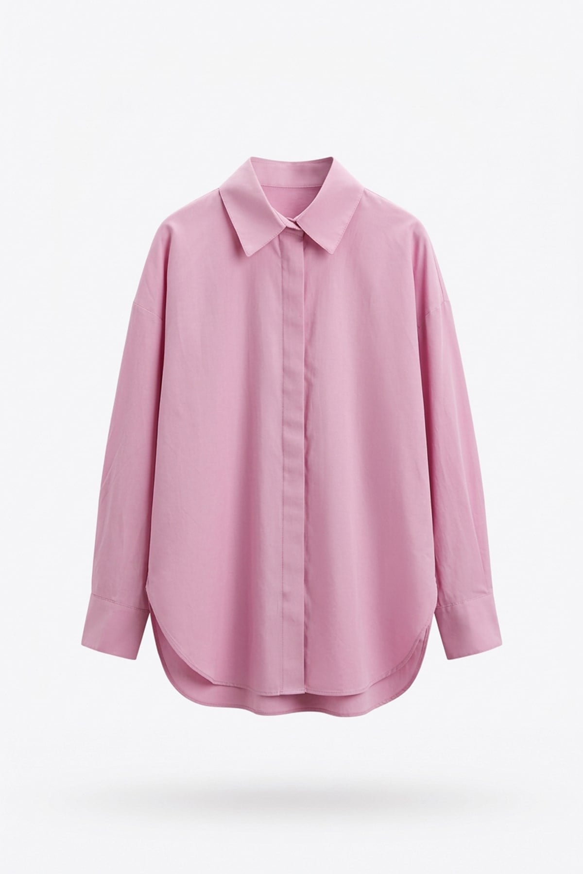 Quzu Oversize Gömlek Pembe