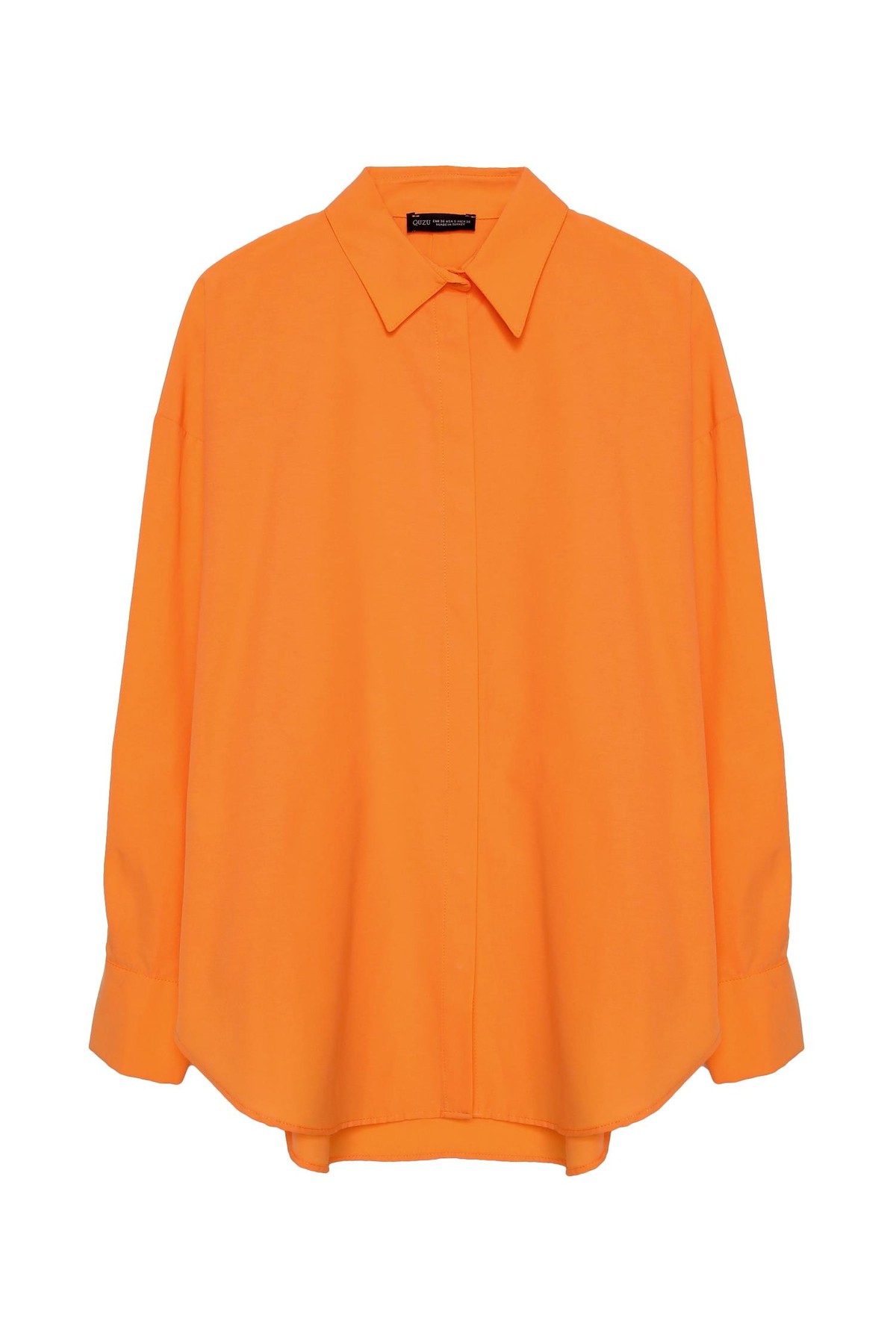 Quzu Oversize Gömlek Turuncu