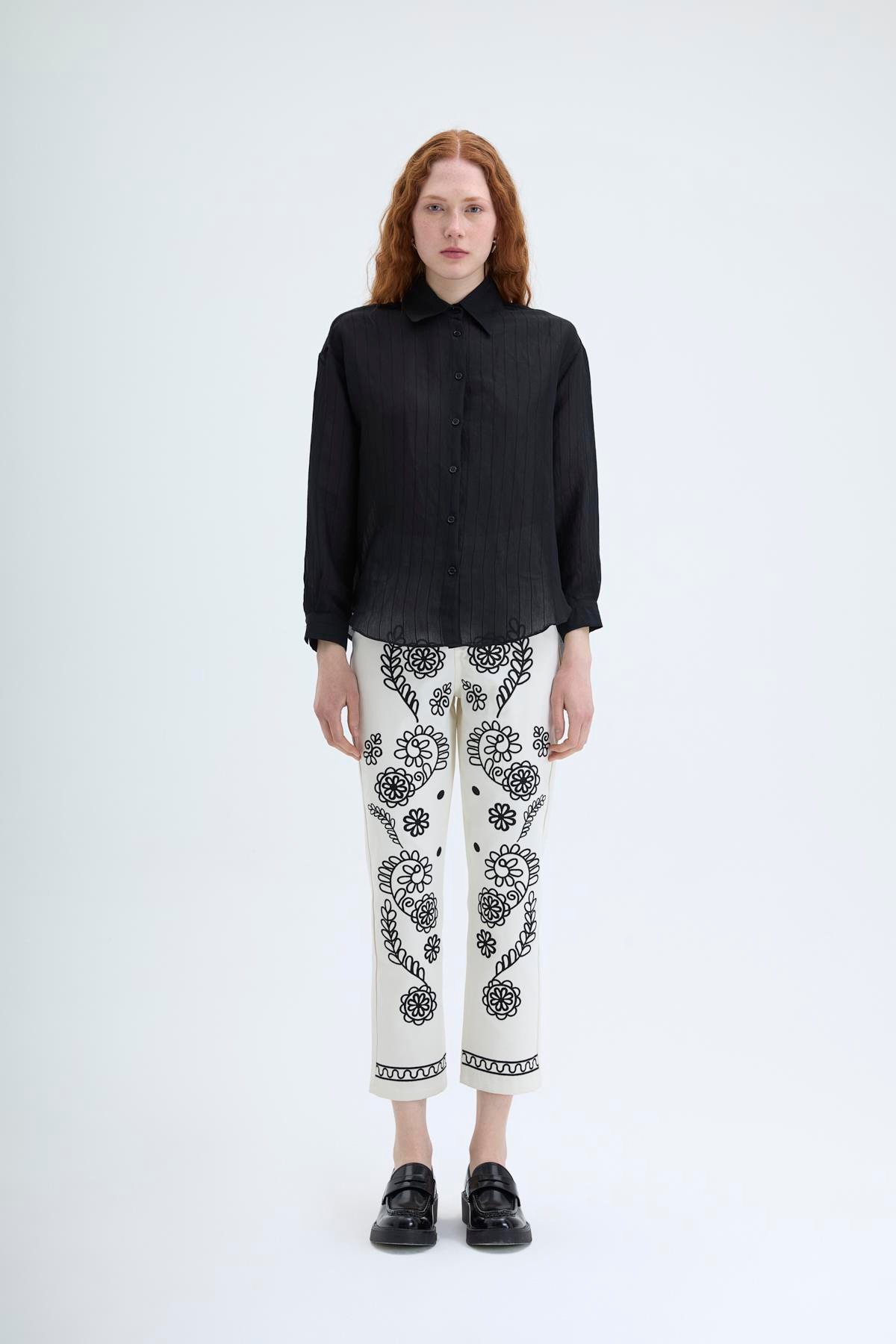 Quzu Oversize Uzun Kollu Gömlek Siyah