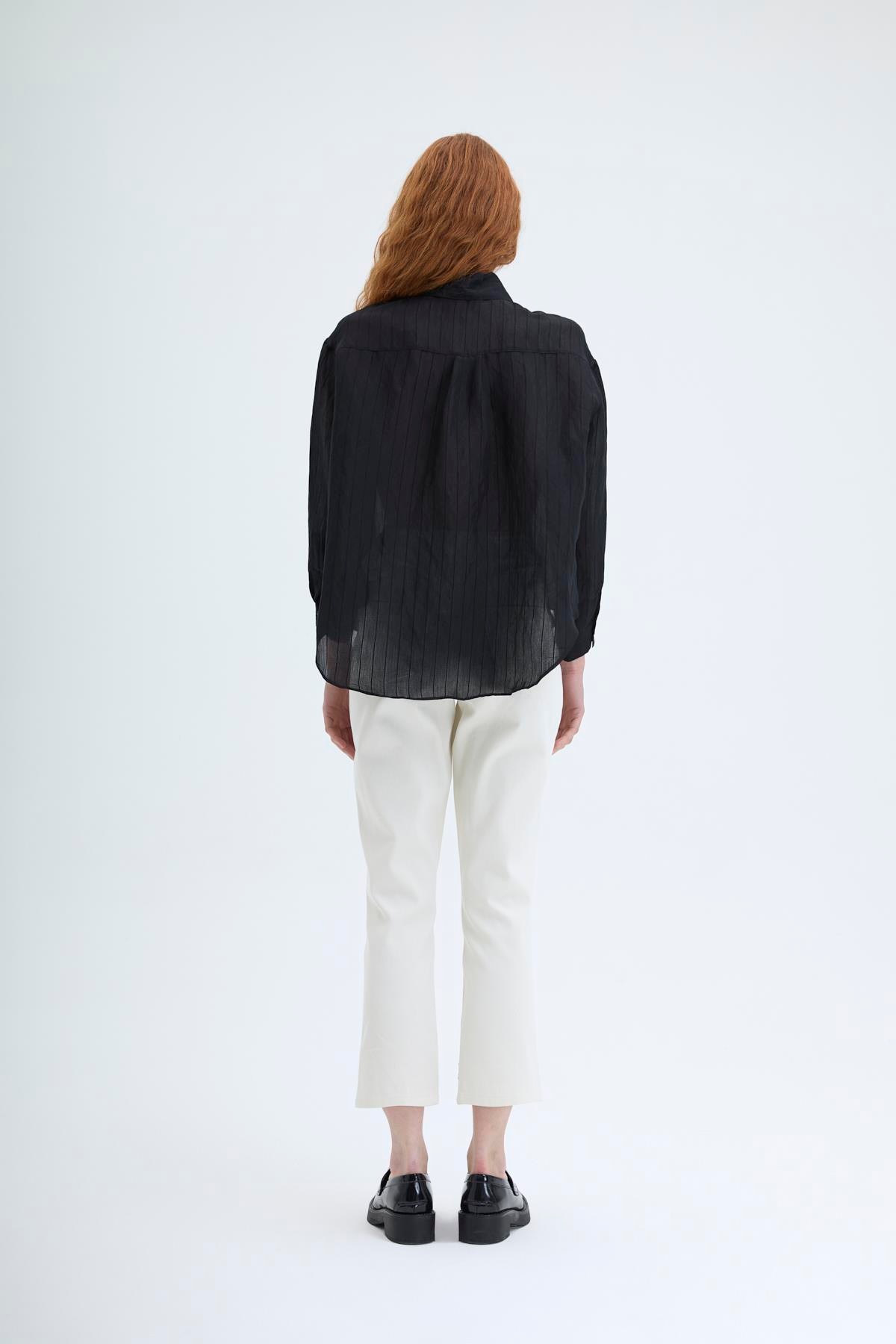 Quzu Oversize Uzun Kollu Gömlek Siyah