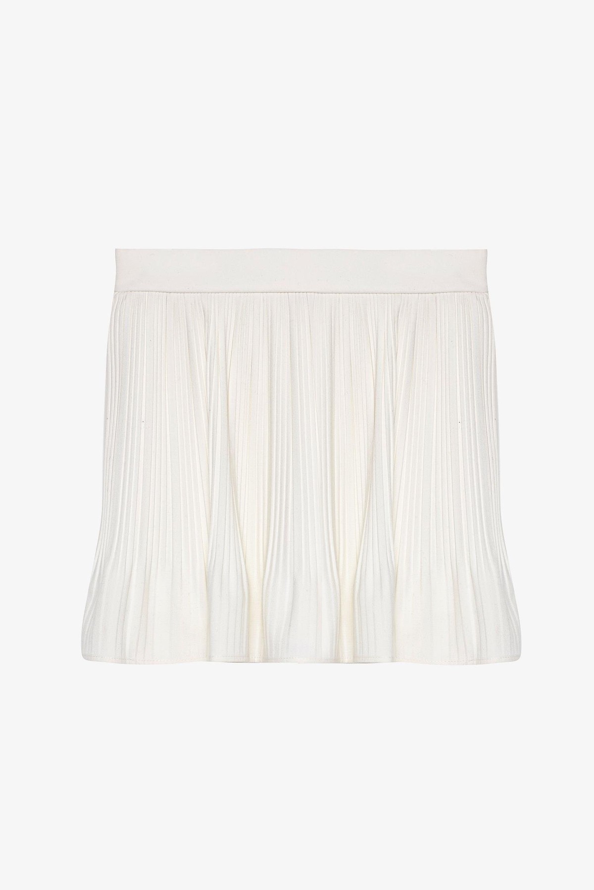 Quzu Pile Detaylı Etek Ekru