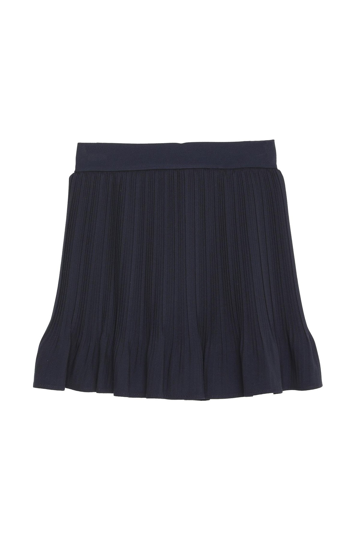 Quzu Pile Detaylı Etek Lacivert