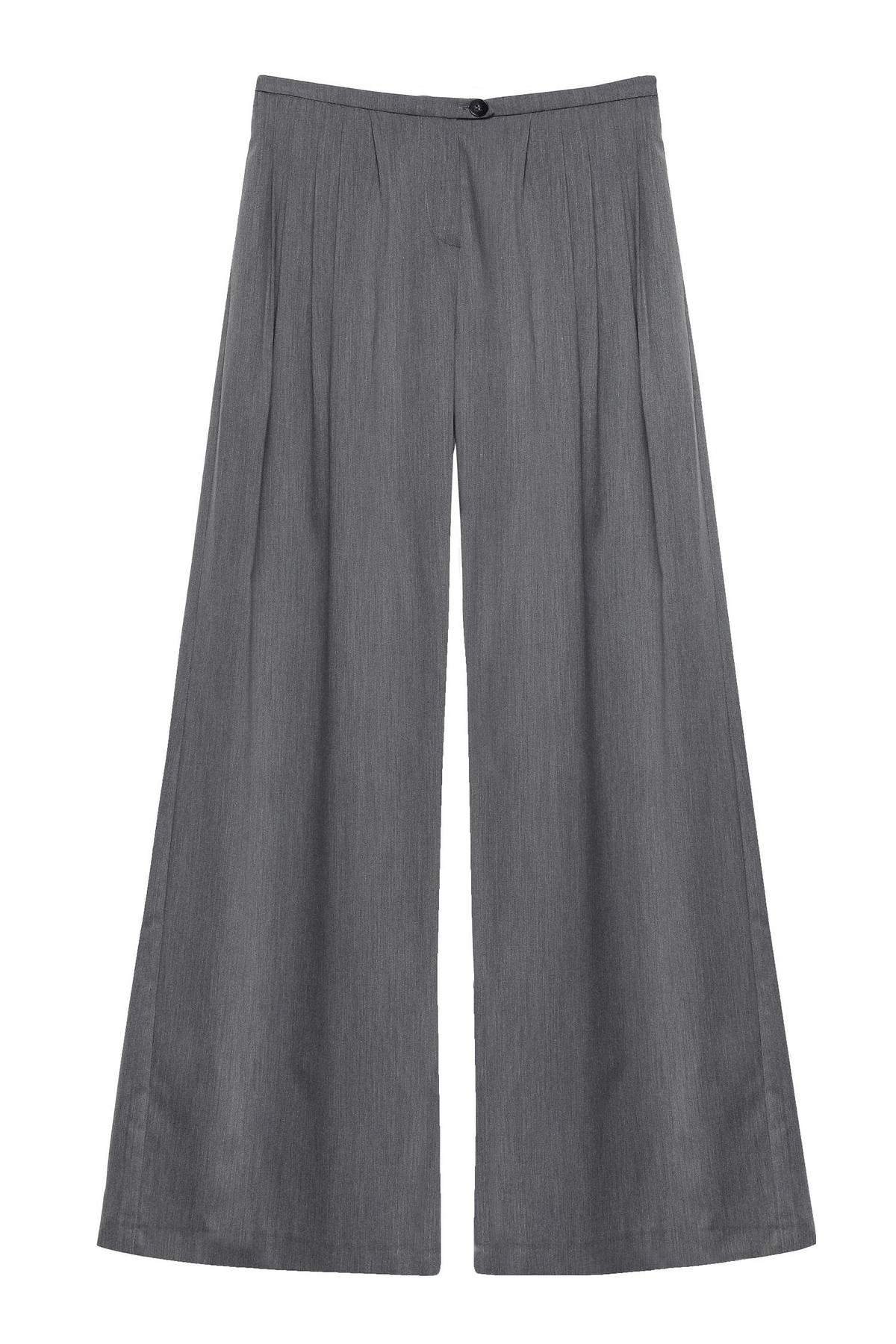 Quzu Pile Detaylı Pantolon Gri