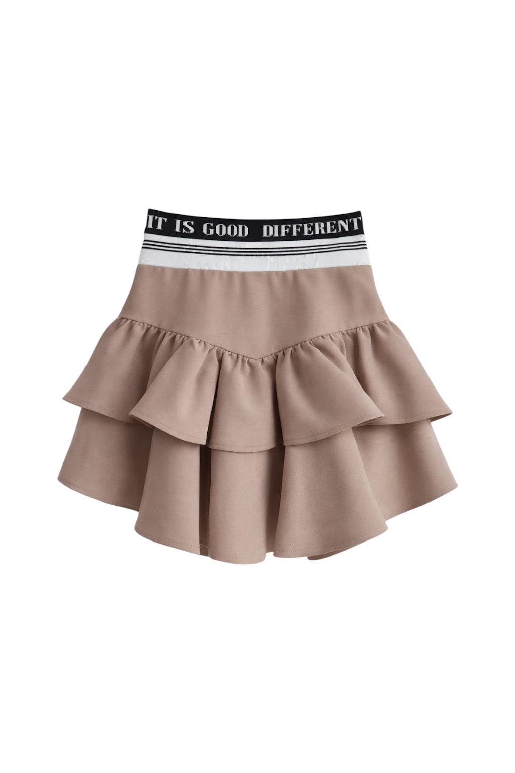 Quzu Ribana Detaylı Etek Bej