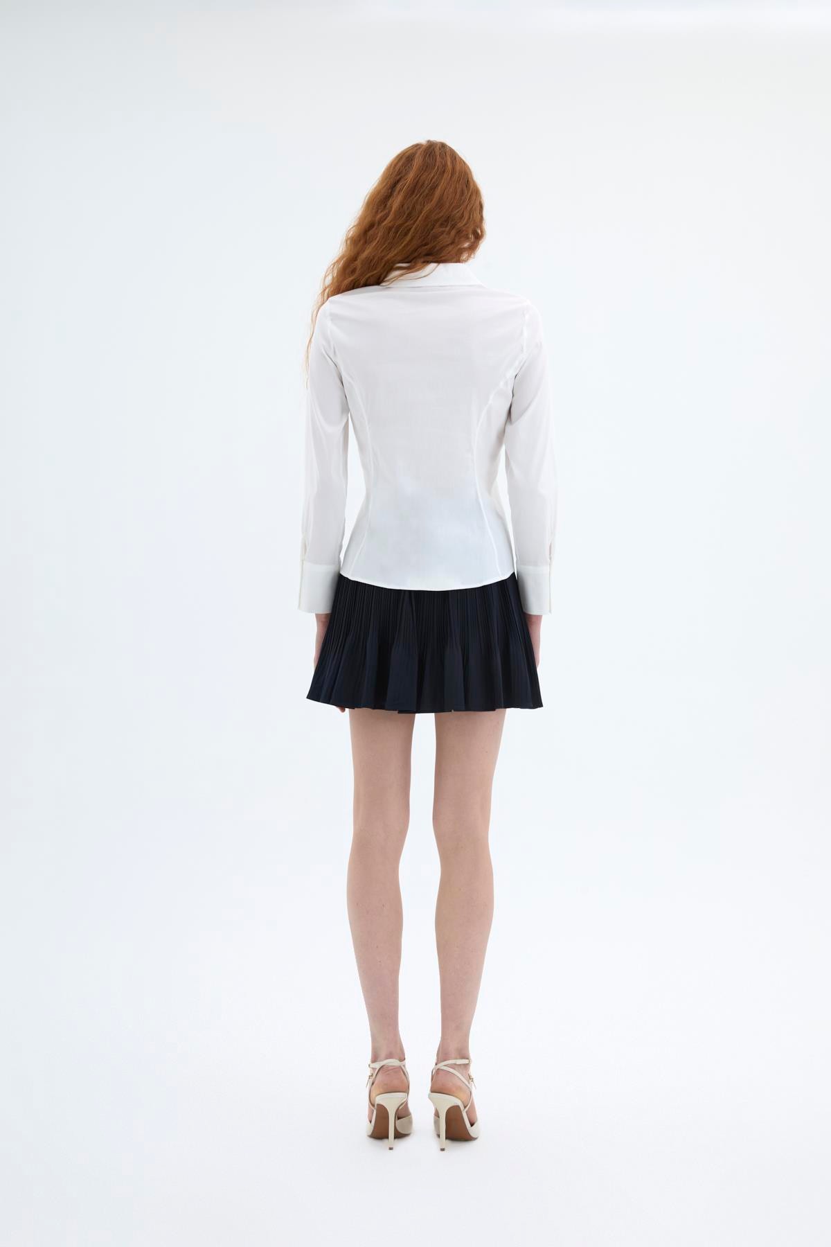 Quzu Slim Fit Gömlek Ekru