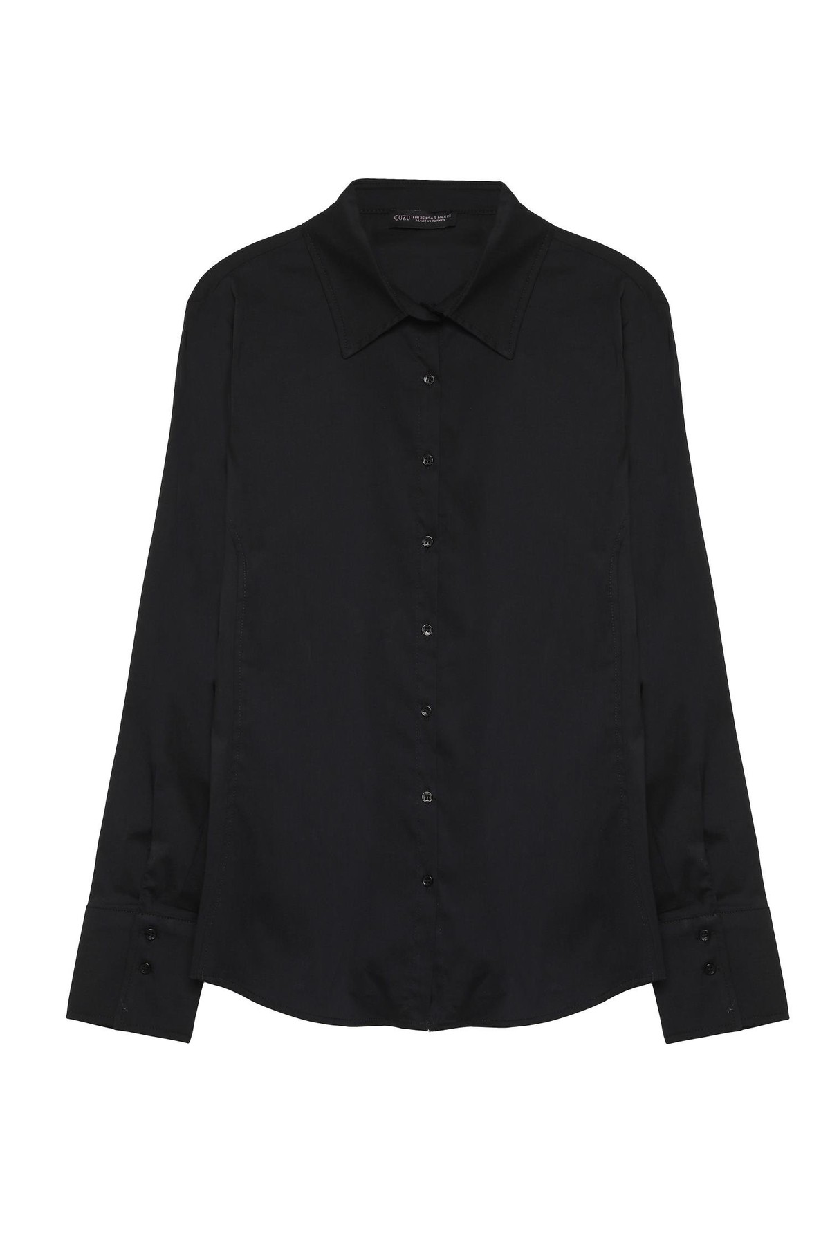 Quzu Slim Fit Gömlek Siyah