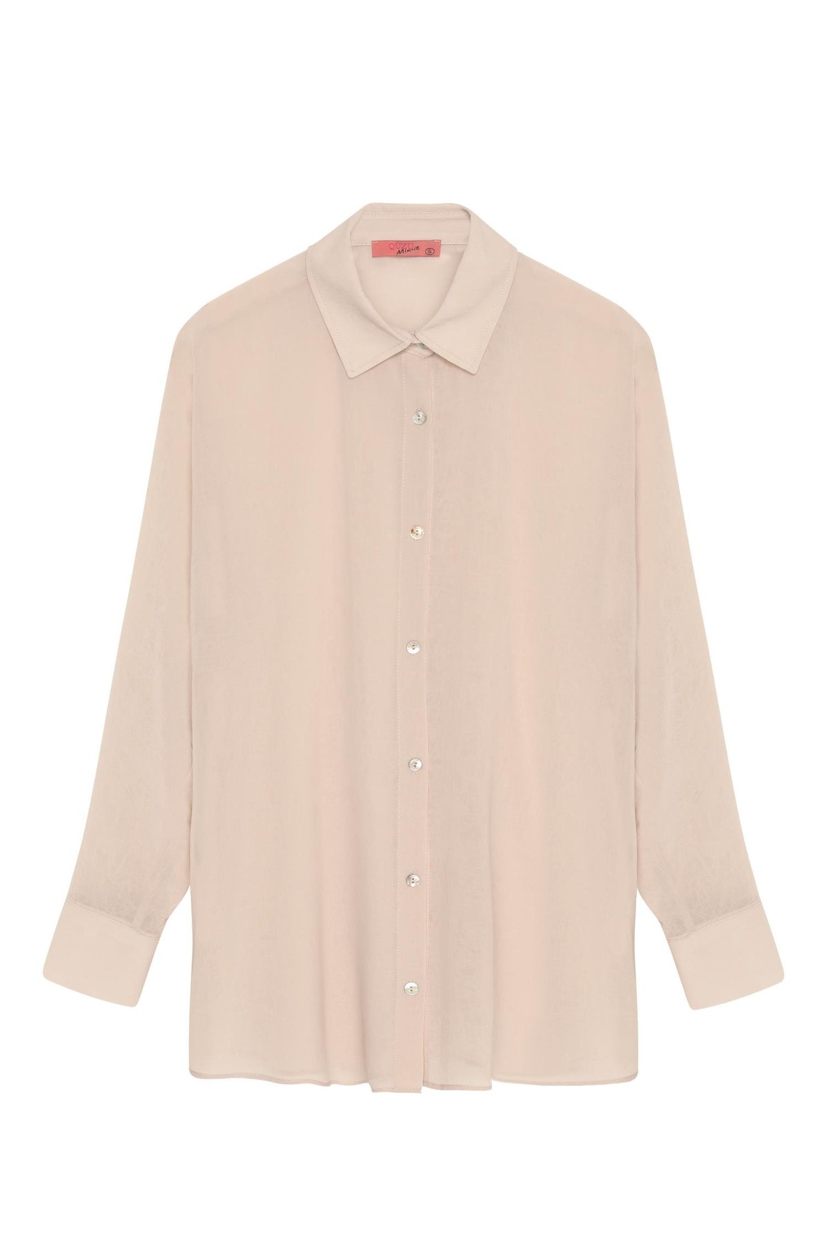 Quzu Transparan Gömlek Bej