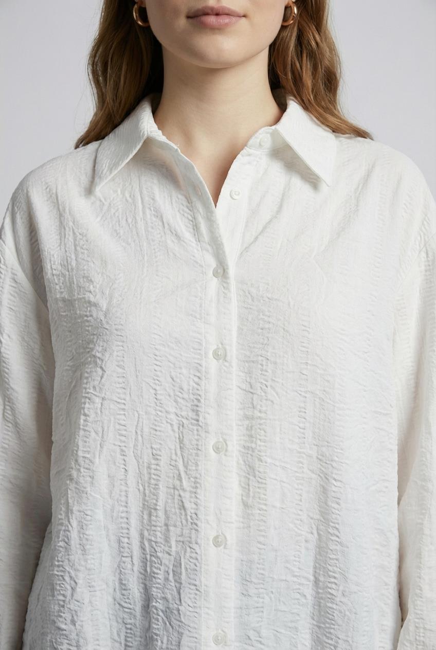 Quzu Uzun Kollu Gömlek Ekru
