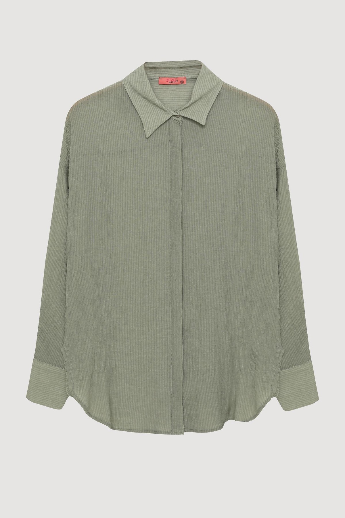 Quzu Uzun Kollu Gömlek Haki