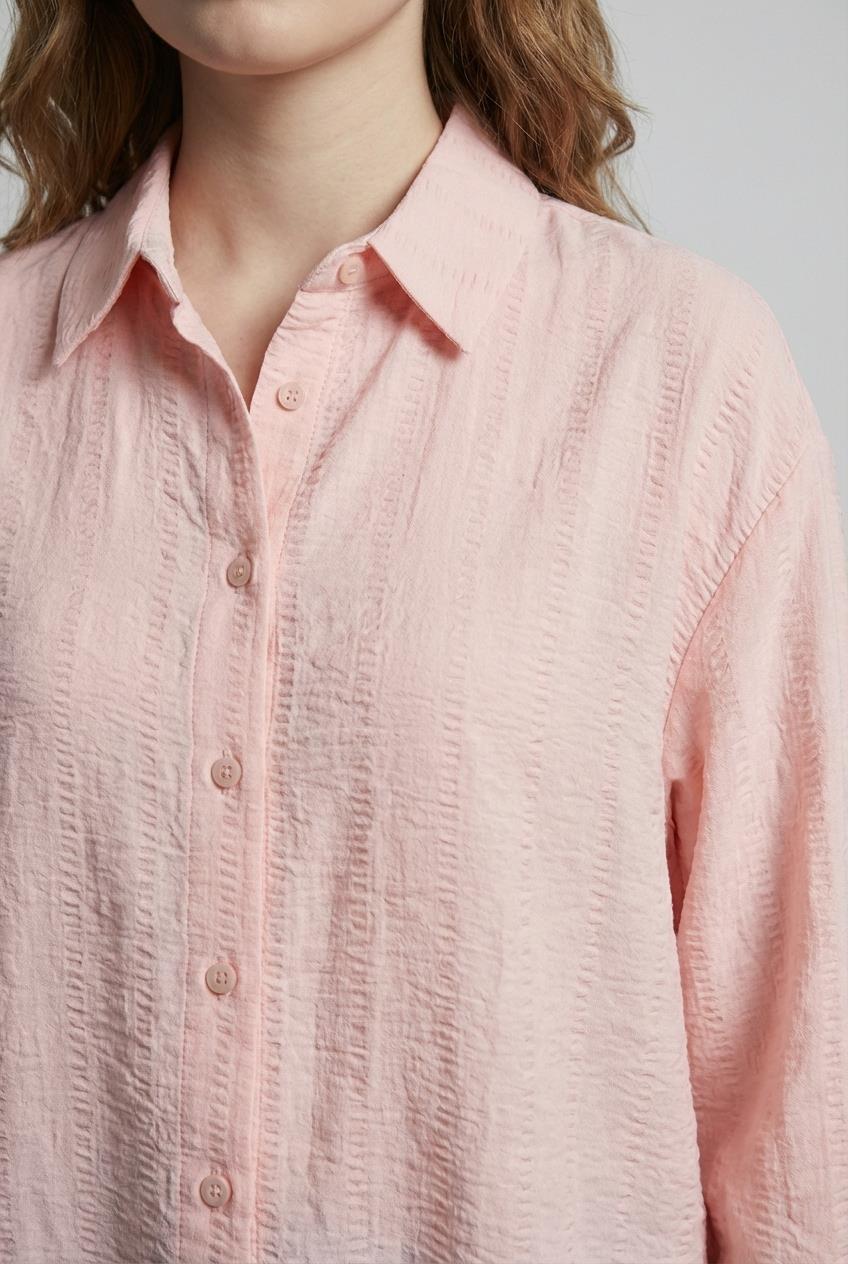 Quzu Uzun Kollu Gömlek Pembe