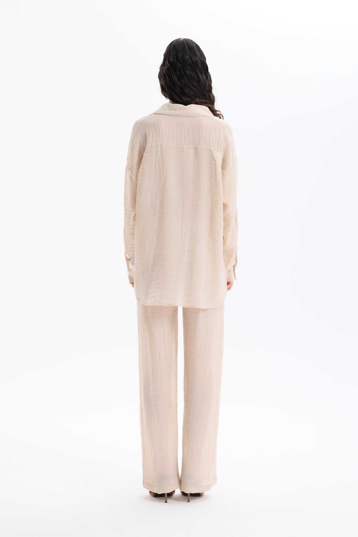 Quzu Uzun Kollu Gömlek Taş