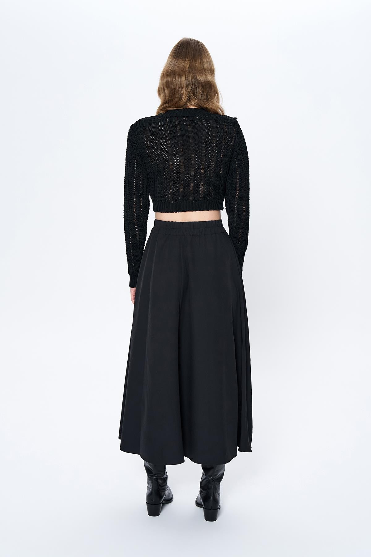 Quzu V Yaka Vatkalı Kazak Siyah