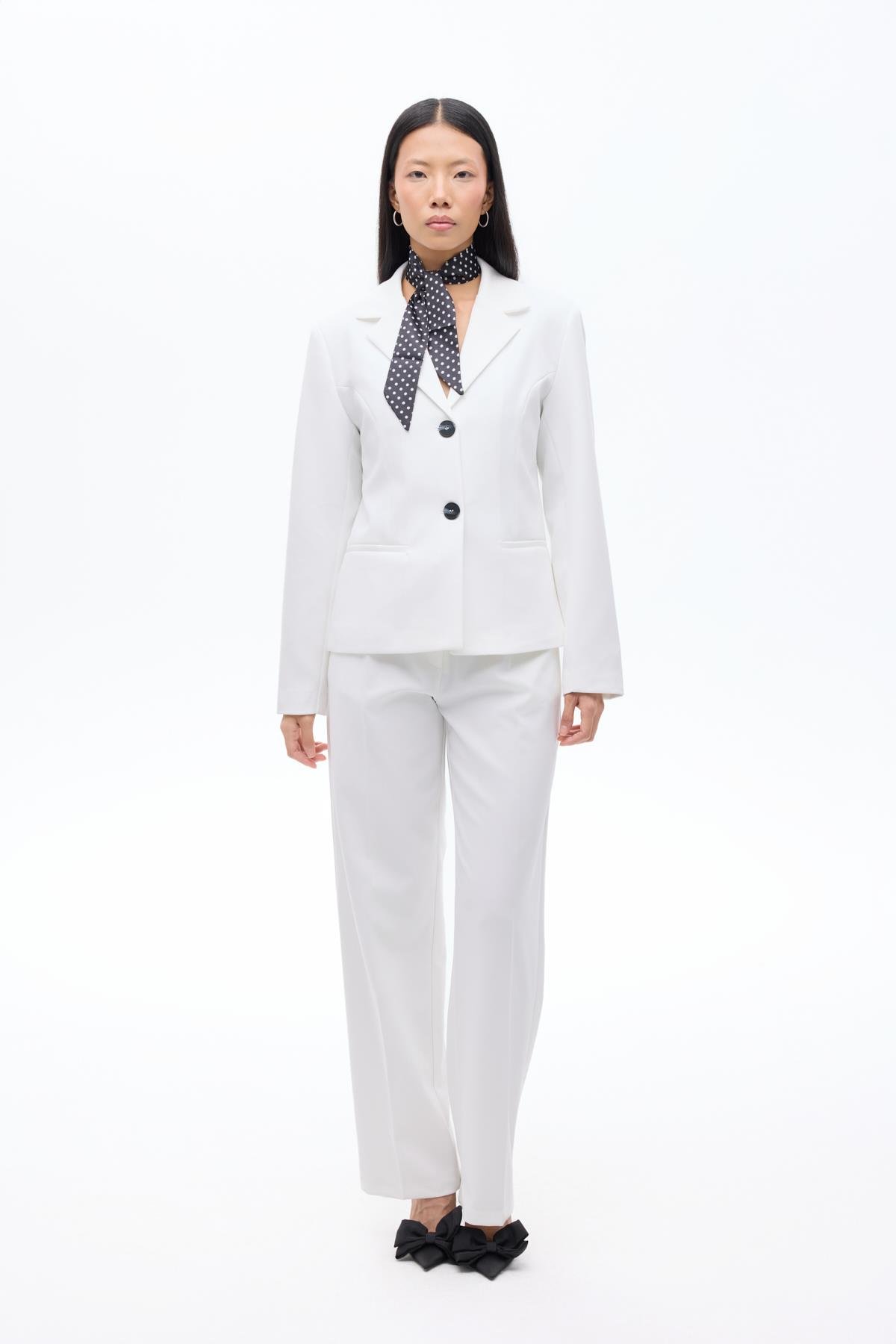 Quzu Vatkalı Ceket Ekru