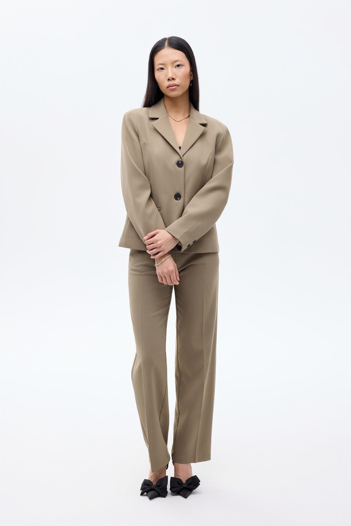 Quzu Vatkalı Ceket Haki