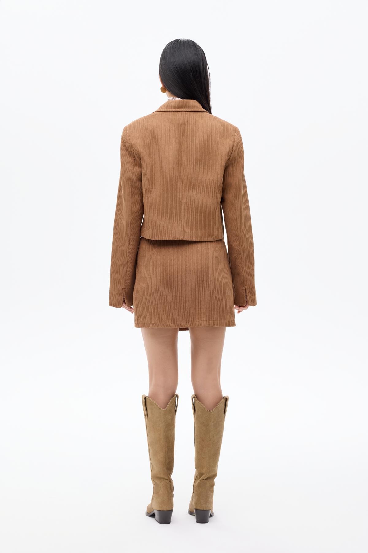 Quzu Vatkalı Ceket Kahve