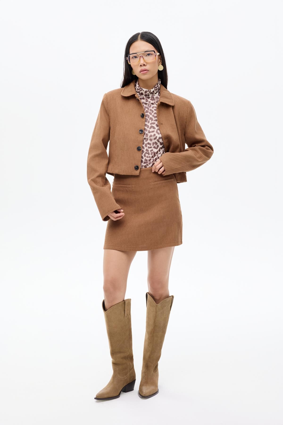 Quzu Vatkalı Ceket Kahve