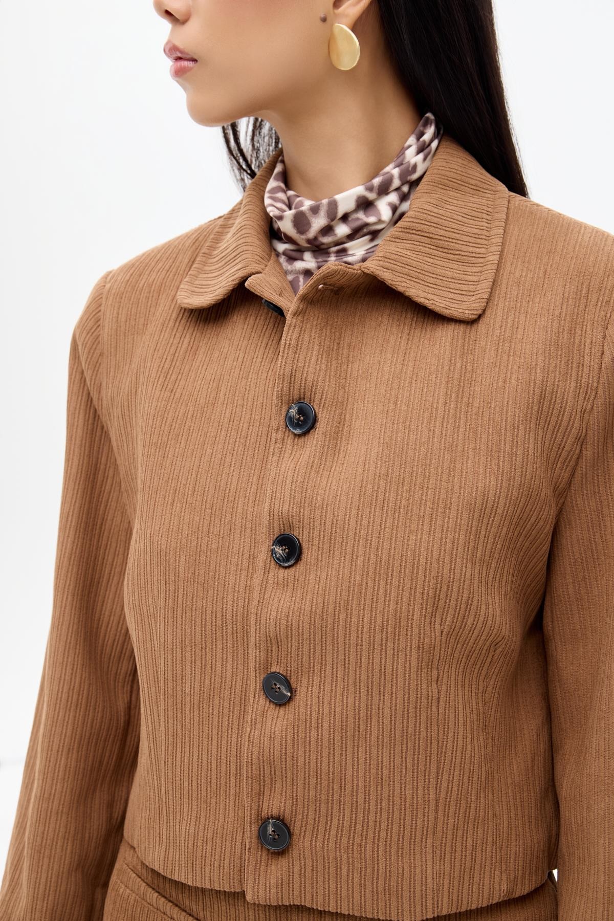 Quzu Vatkalı Ceket Kahve