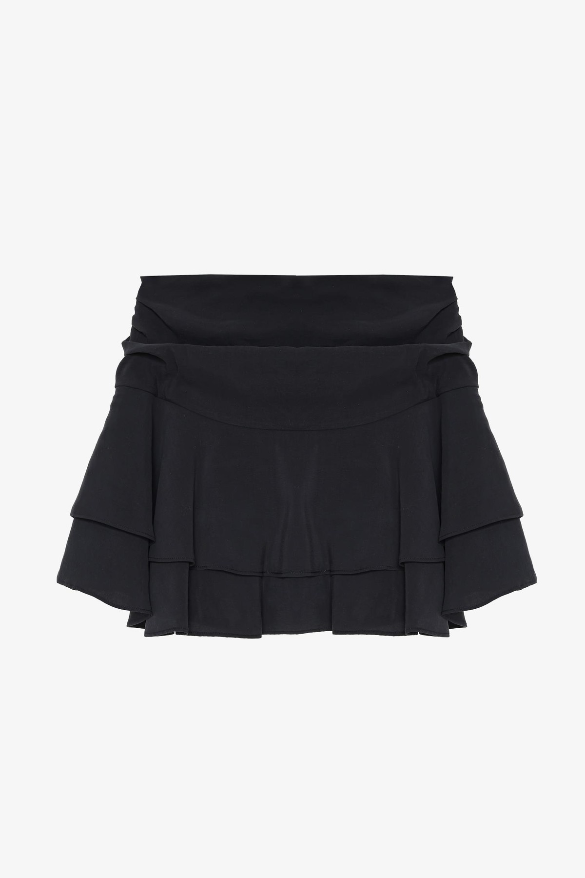 Quzu Volanlı Etek Siyah