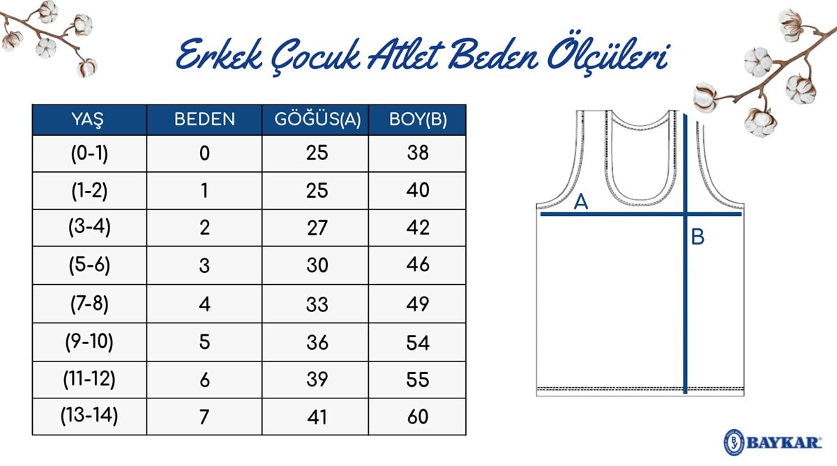 Baykar Erkek Çocuk Baskılı Atlet Boxer Takım 2912 Mavi