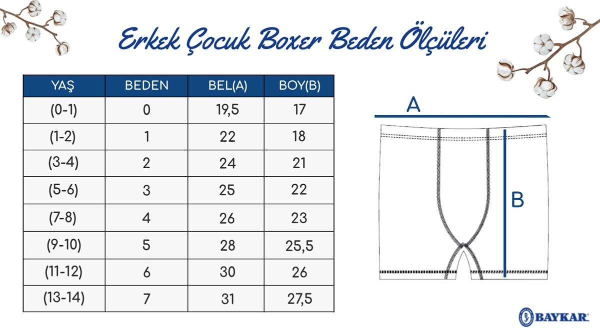 Baykar Erkek Çocuk Baskılı Atlet Boxer Takım 2912 Mavi