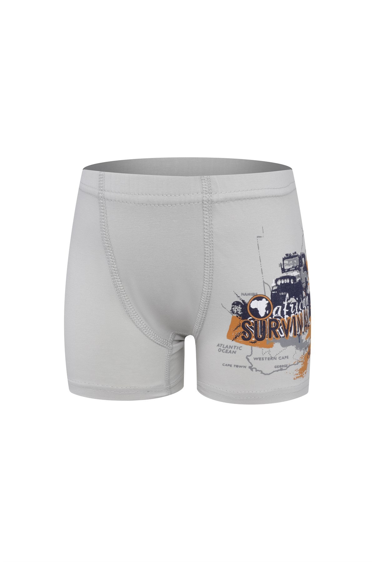 Baykar Erkek Çocuk Baskılı Boxer 3'lü Paket 3640 Gri