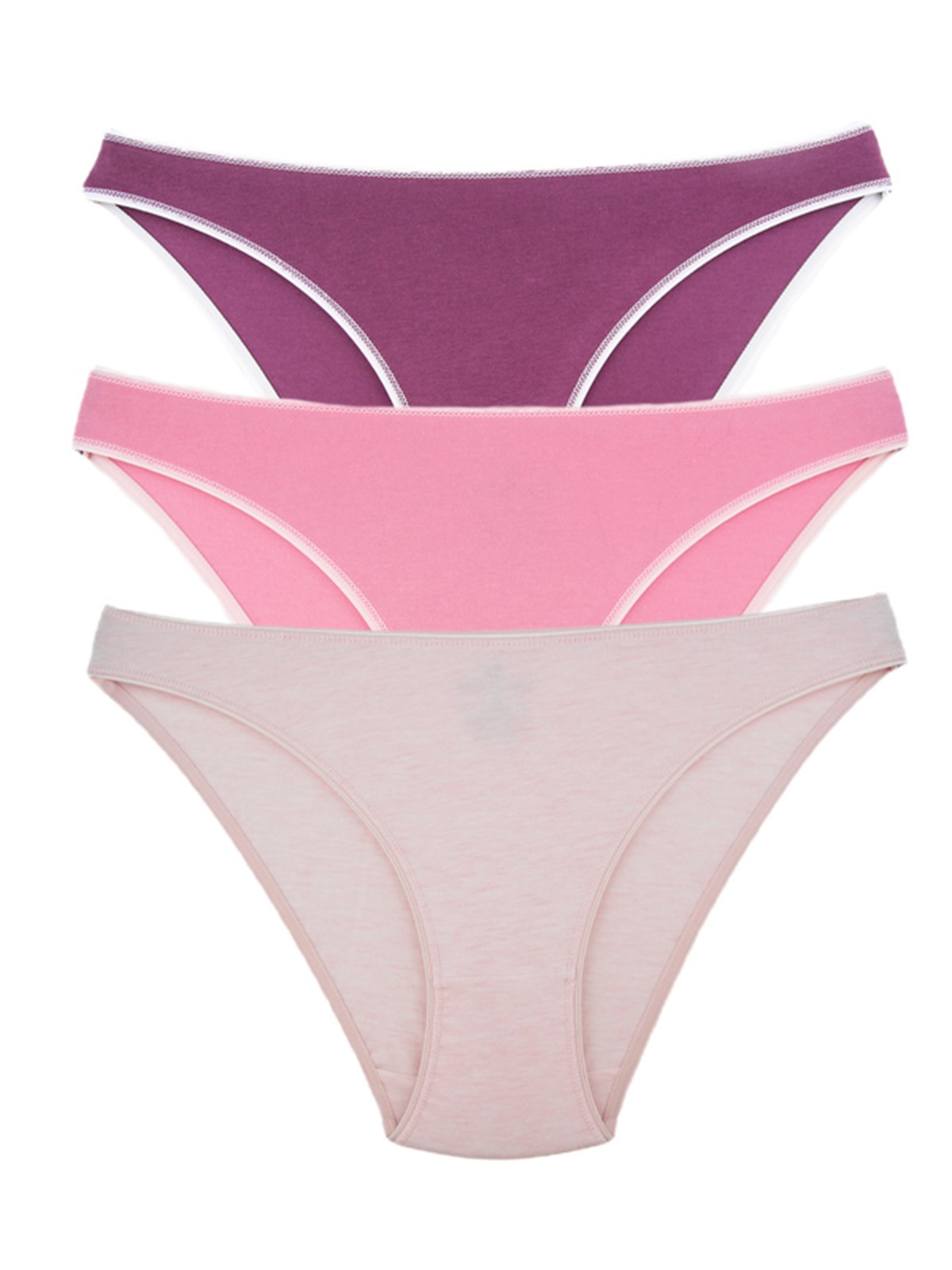 Baykar Kadın Bikini Külot 3Lü Paket  8808-95 Renkli10