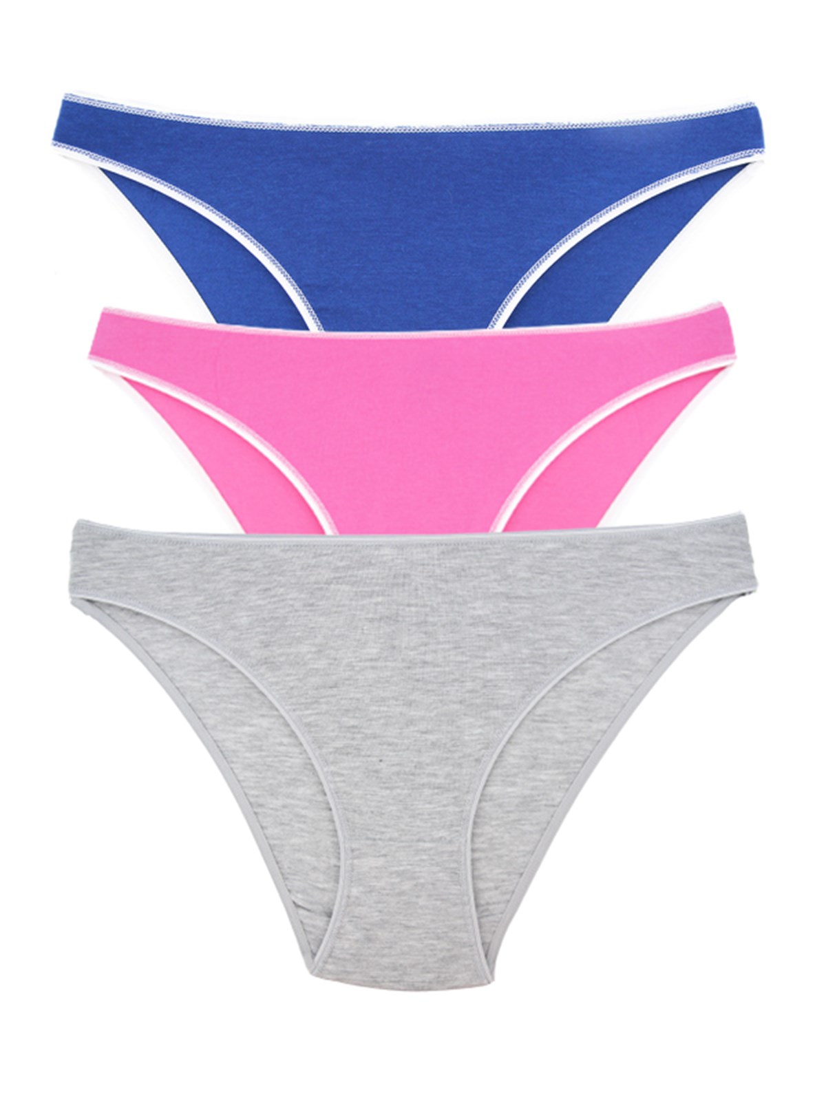 Baykar Kadın Bikini Külot 3Lü Paket  8808-95 Renkli11