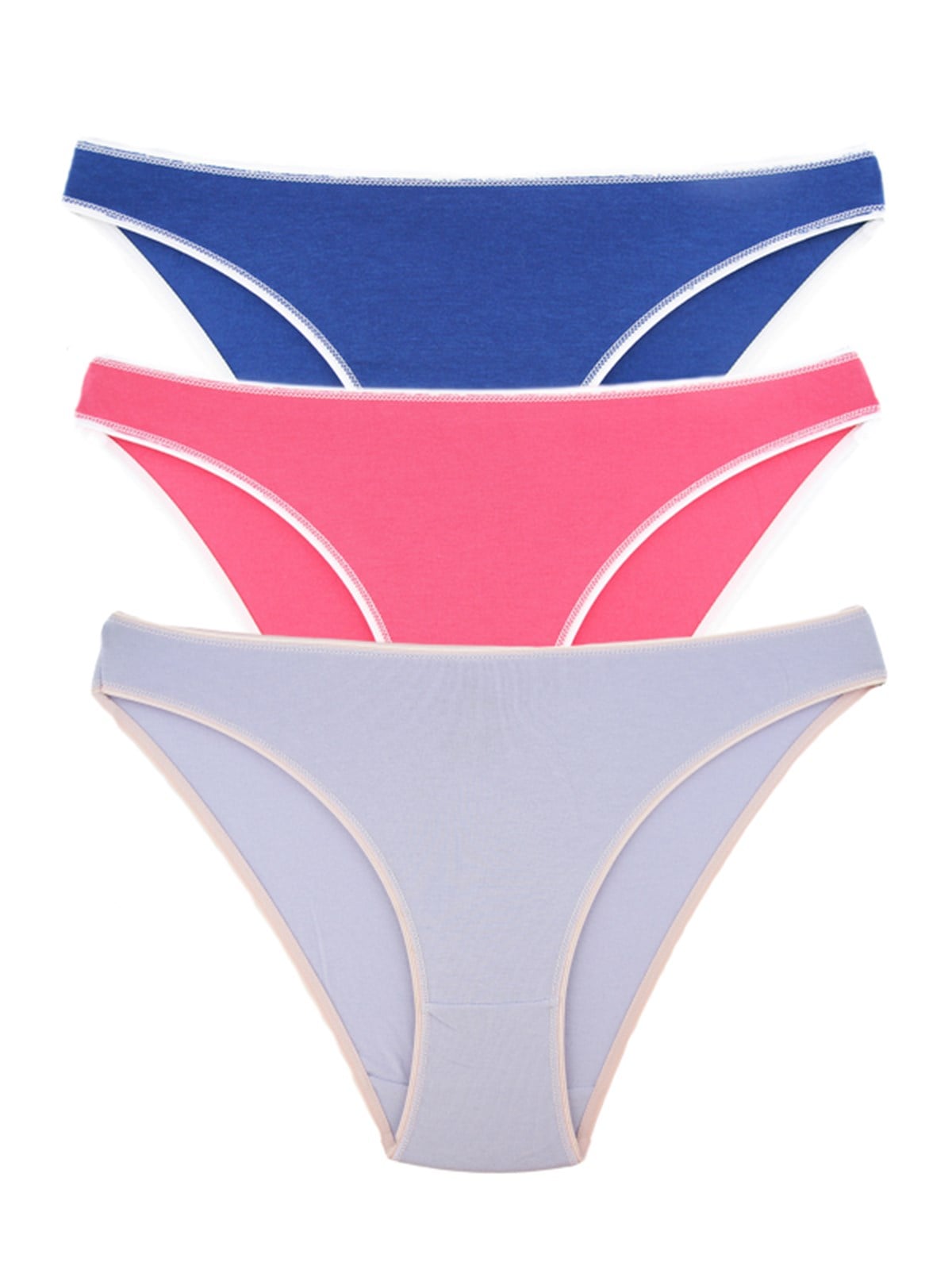 Baykar Kadın Bikini Külot 3Lü Paket  8808-95 Renkli8