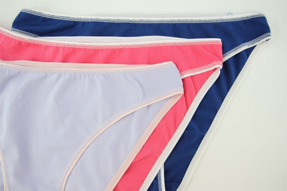 Baykar Kadın Bikini Külot 3Lü Paket  8808-95 Renkli8