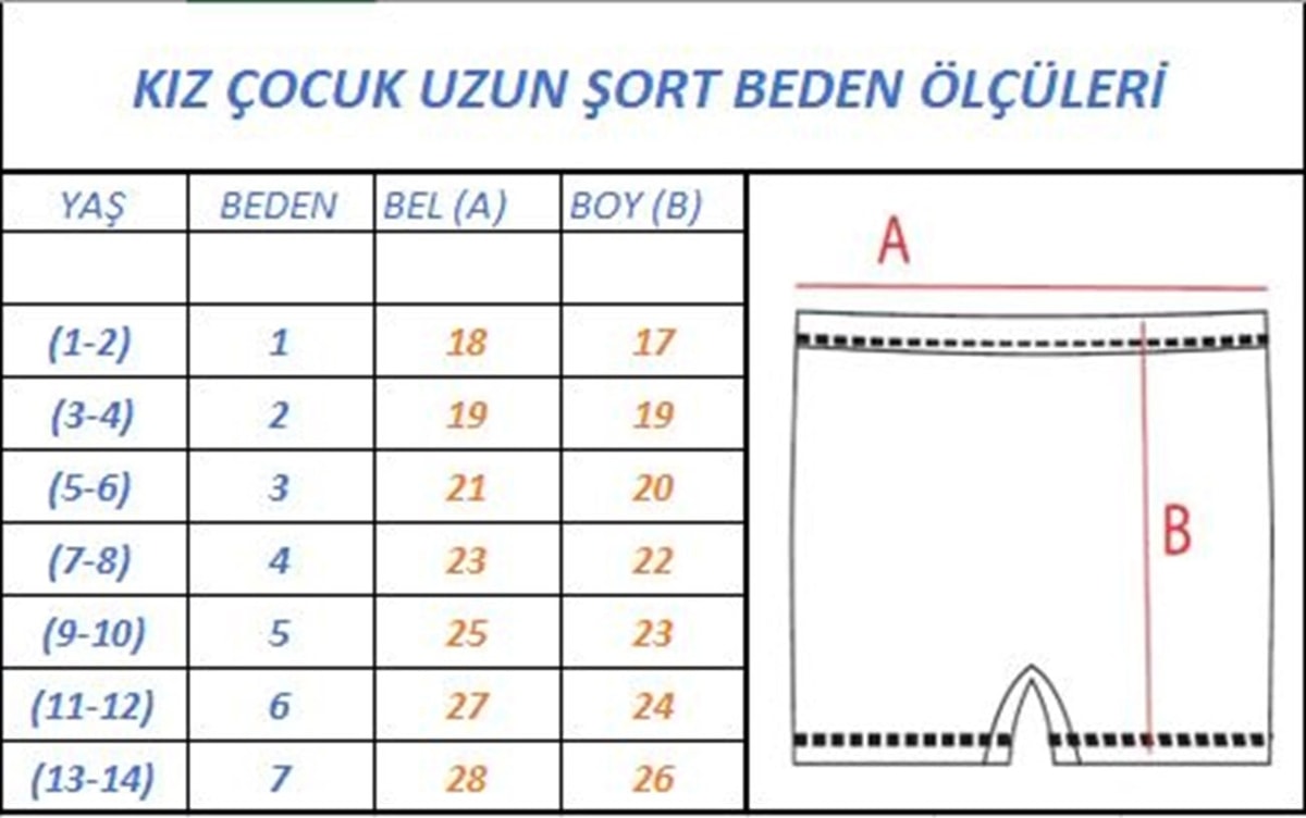 Baykar Kız Çocuk Desenli Boxer Şort 3'lü Paket 5261-3 Sarı