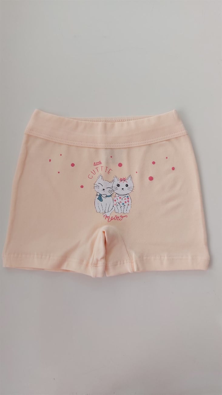 Baykar Kız Çocuk Desenli Boxer Şort 3'lü Paket 5261-3 Sarı