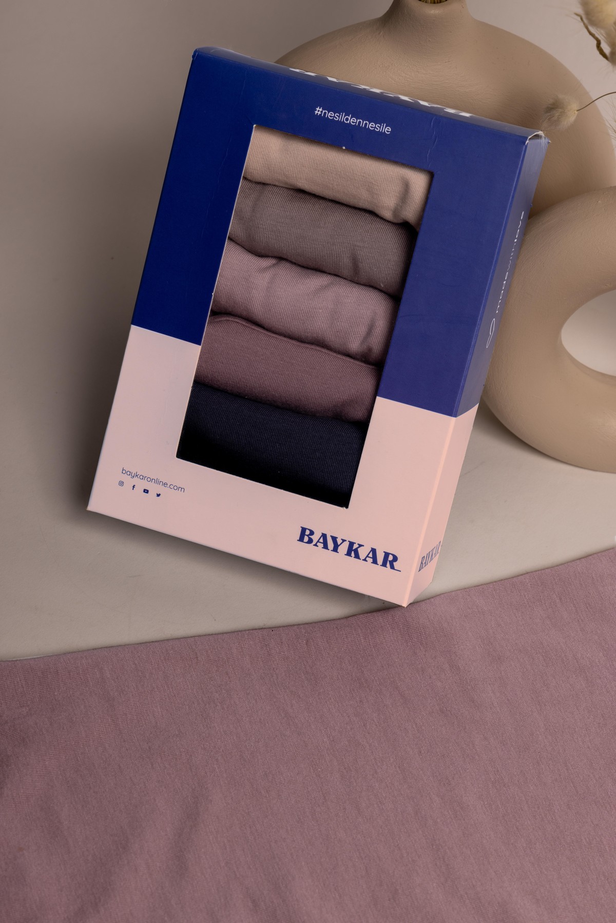 Düşük Bel Pamuklu Basic Kadın Slip Külot 5li Paket 8445 RENKLİ