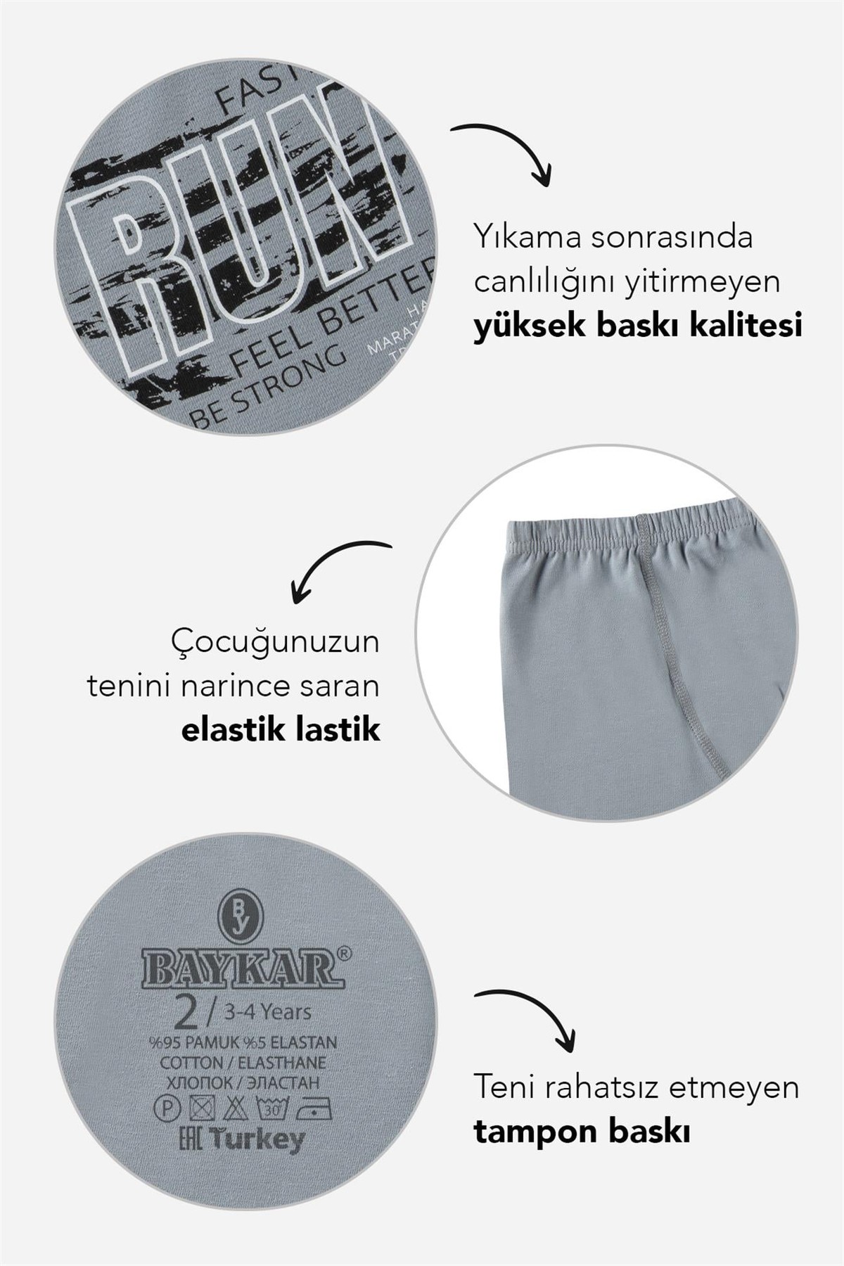 Erkek Çocuk Pamuklu Baskılı Rahat Kesim Likralı Boxer 3'lü Paket 3952 Renkli