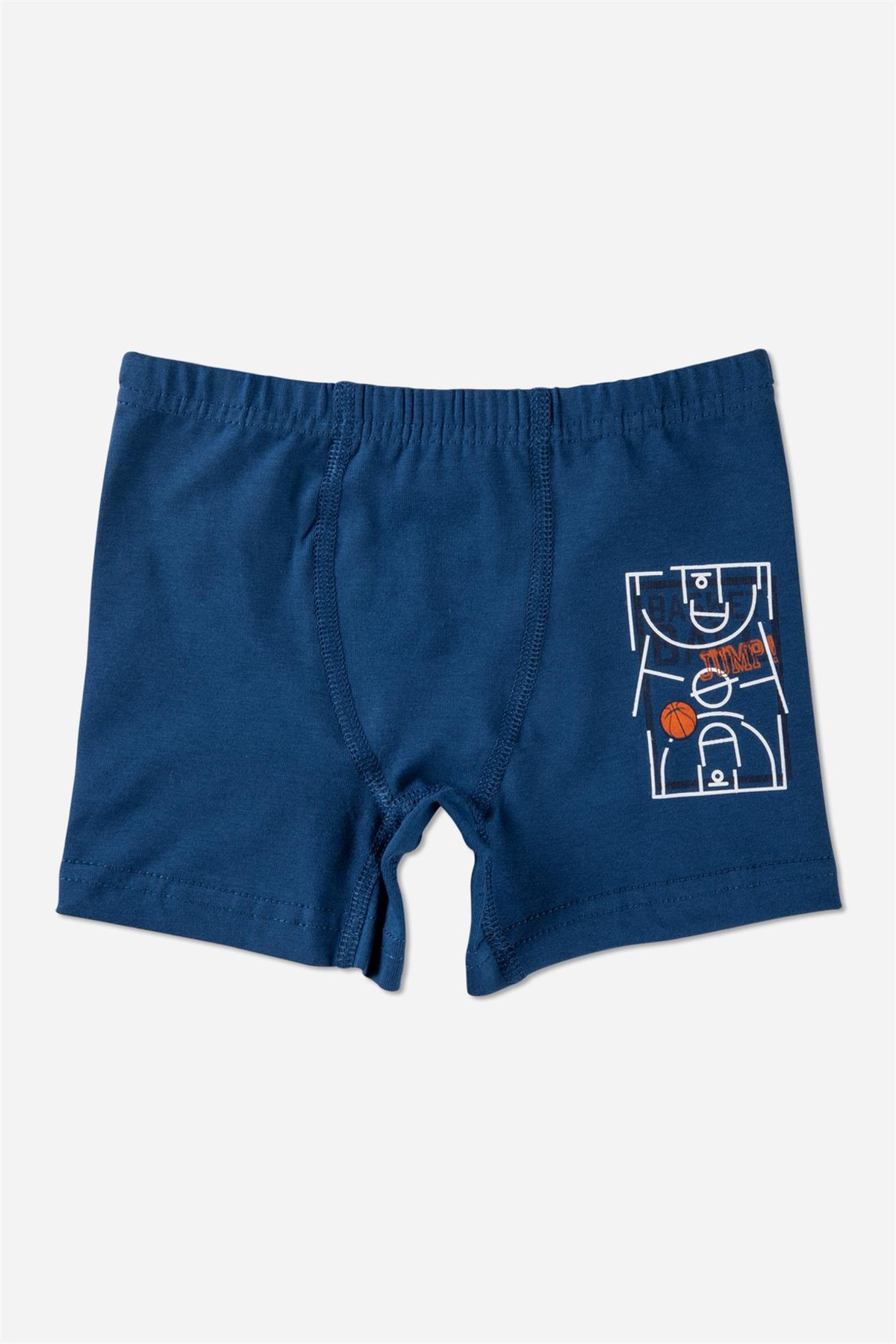 Erkek Çocuk Pamuklu Baskılı Rahat Kesim Boxer 3'lü Paket Gri