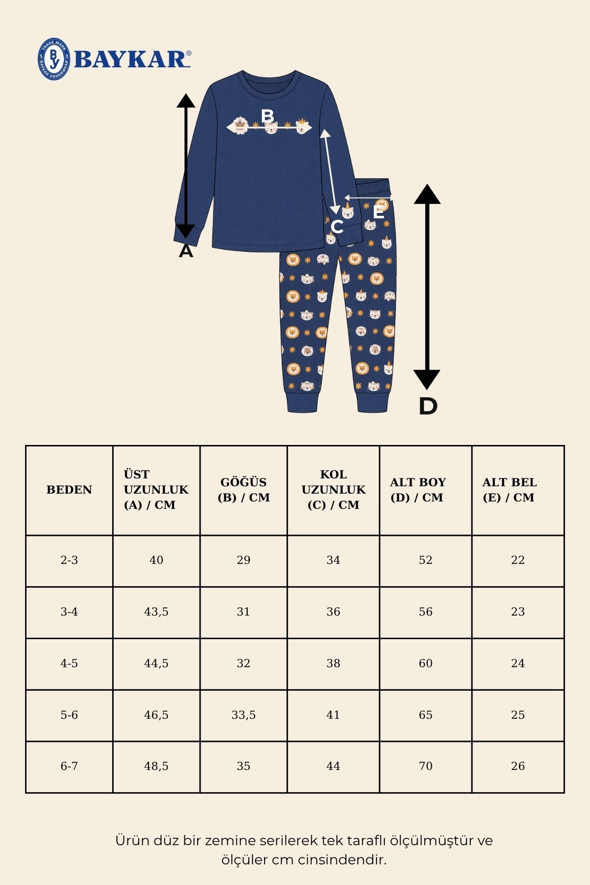 Erkek Çocuk Pamuklu Bisiklet Yaka Hayvan Karakterleri Baskılı Uzun Kollu Pijama Takımı 9651 Mavi