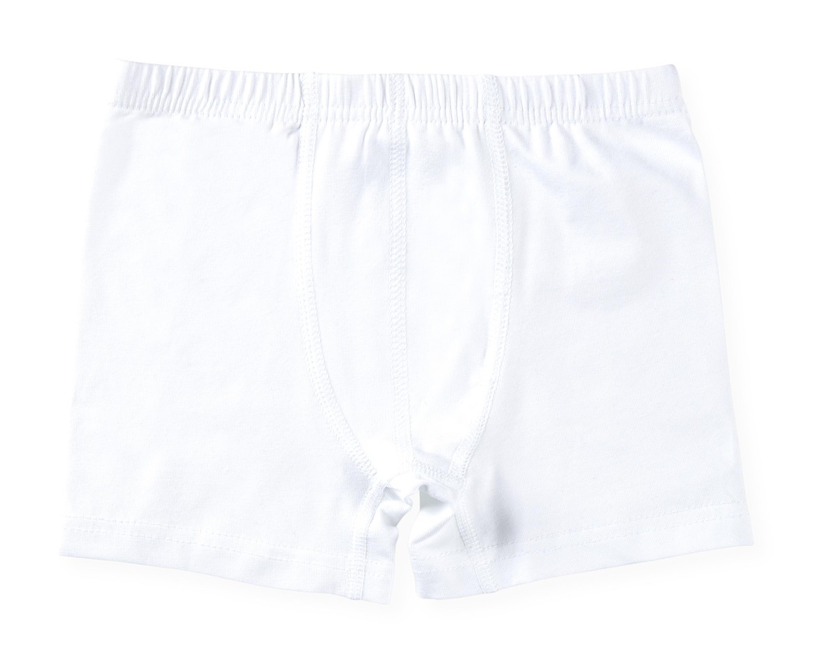 Erkek Çocuk Pamuklu Havlu Bel Düz Klasik Boxer 2'li Paket 3190 Beyaz