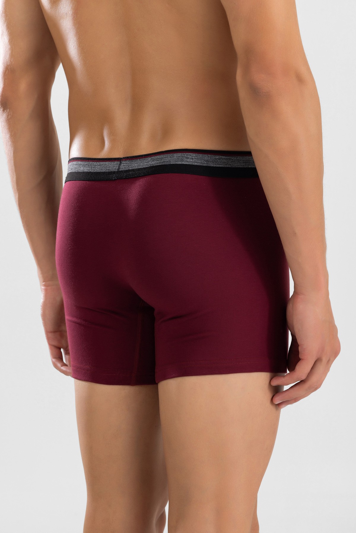 Erkek Compact Pamuklu Düz Boxer 1428 Bordo