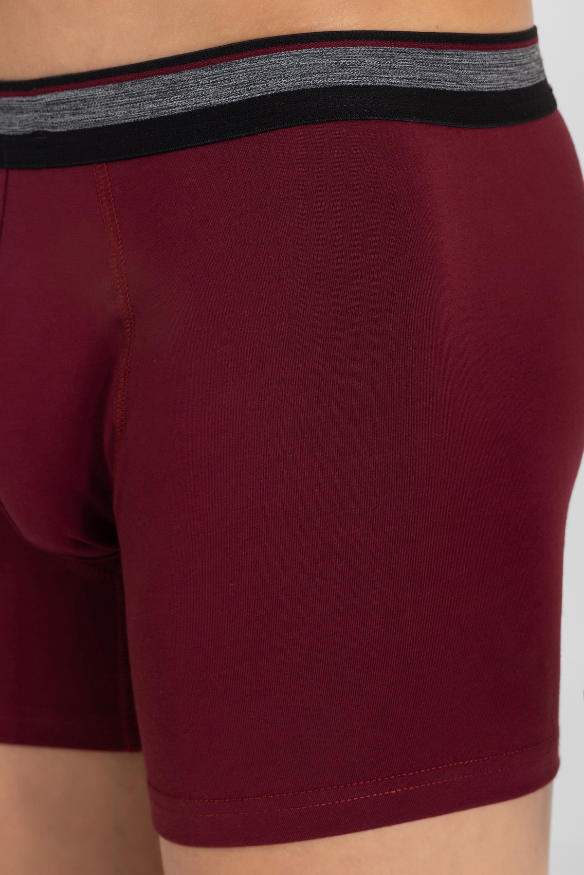 Erkek Compact Pamuklu Düz Boxer 1428 Bordo
