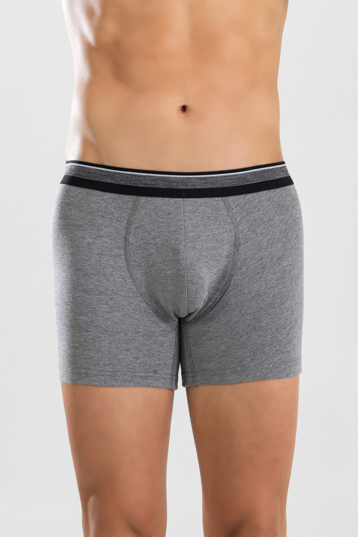 Erkek Compact Pamuklu Düz Boxer 1428 Gri